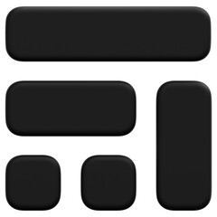 3D Dark Overview Layout Icon