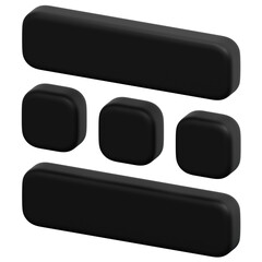 3D Dark Modular Layout Icon