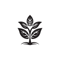 tree sprout logo growing