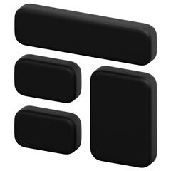 3D Dark Ui Module Layout Icon