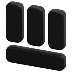 3D Dark Tool Panel Layout Icon