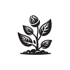 tree sprout logo growing