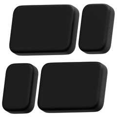 3D Dark Footer Layout Icon