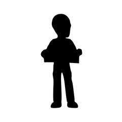 silhouette people stand