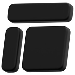 3D Dark Media List Icon