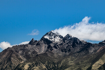 Mountain hiding begind the clouds