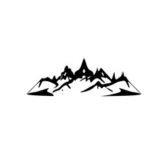 silhouette a mountain simple