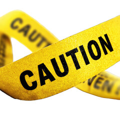 Yellow caution tape, twisted (1)