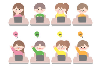 授業中の子どもたち　疑問と理解・解決