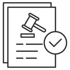 Legal Outline Icon Element For Design
