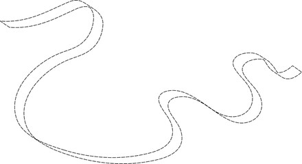 Dash line ribbons. Decoration for party, holiday, new year