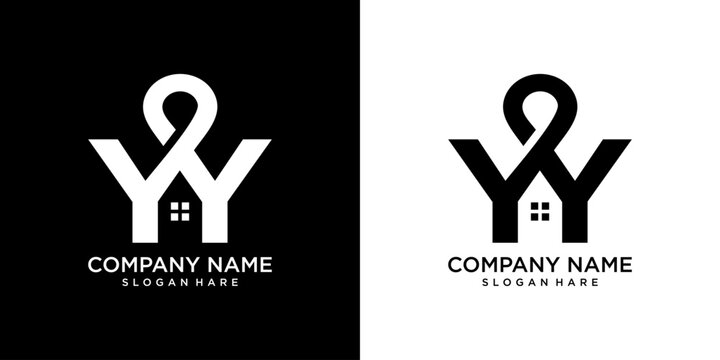 logo initials y and yy home
