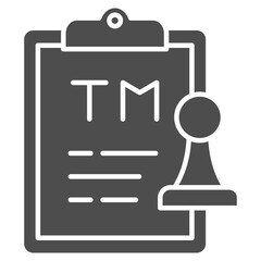 Trademark Glyph Icon Element For Design