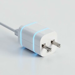White Power Plug with Clear Background
