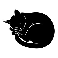 Different Cat Yoga Silhouette Pose t-shirt vector