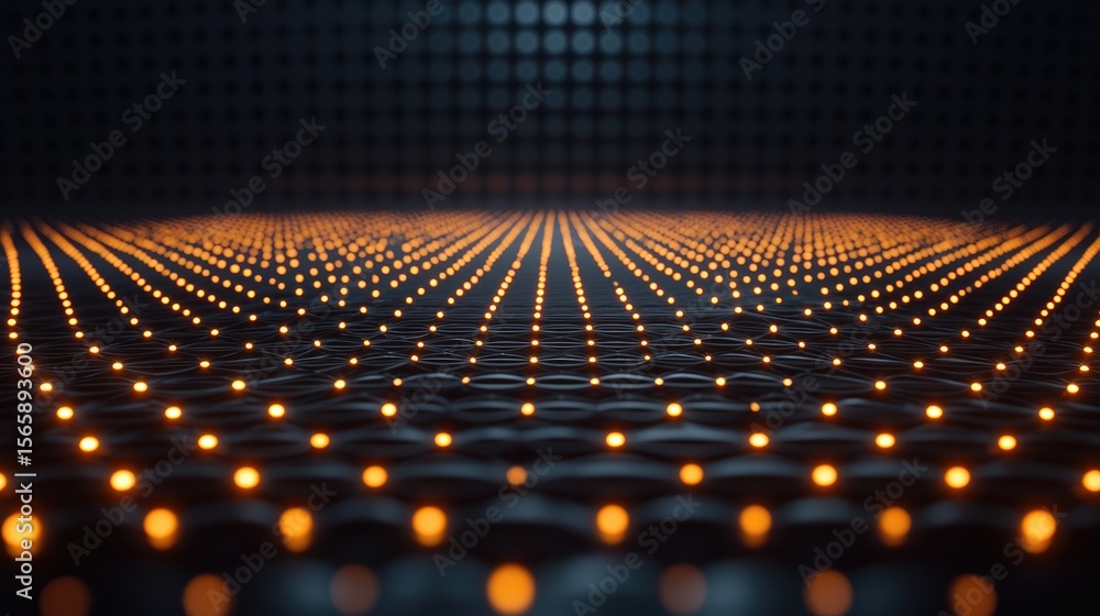Poster illuminated led patterns digital space abstract art dark environment low angle view visual concept f