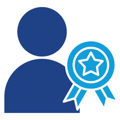 Recognition Dual Tone Icon Element For Design