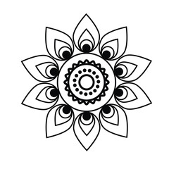 Mehndi, Indian Henna tattoo pattern or background
