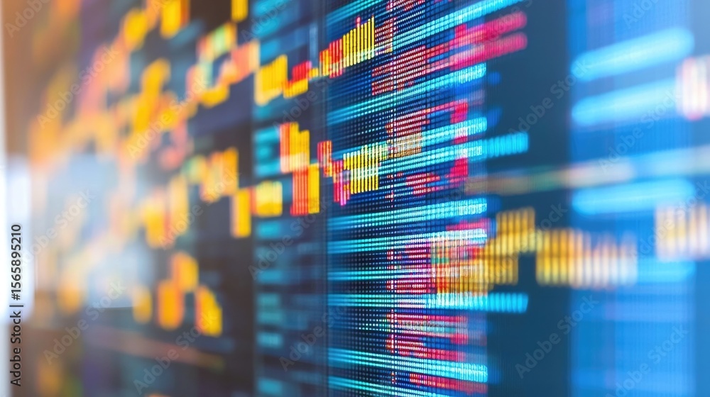 Poster data visualization trends digital workspace infographic technology close-up insights for business an