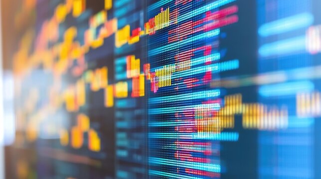 Data visualization trends digital workspace infographic technology close-up insights for business analysis
