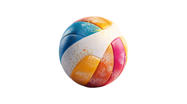 Colorful Volleyball, isolated on transparent background