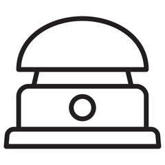 Buzzer icon vector illustration isolated sign