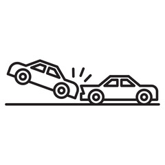 car side crash icon vector illustration isolated sign