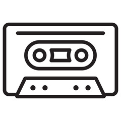 Cassette tape icon vector illustration isolated sign