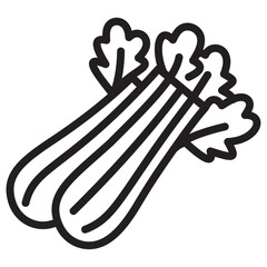 Celery icon vector illustration isolated sign