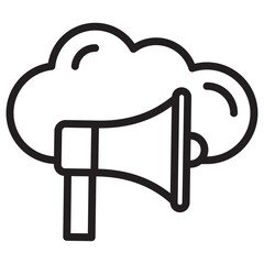 Cloud Marketing icon vector illustration isolated sign