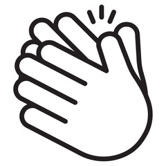 Clapping hand icon vector illustration isolated sign