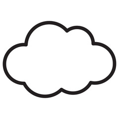 Cloud icon vector illustration isolated sign