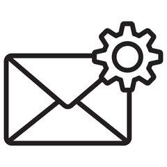 Email settings icon vector illustration isolated sign
