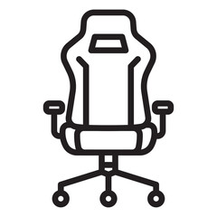 Gaming armchair icon vector illustration isolated sign