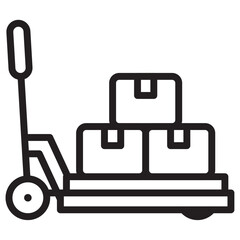 Hand pallet jack icon vector illustration isolated sign