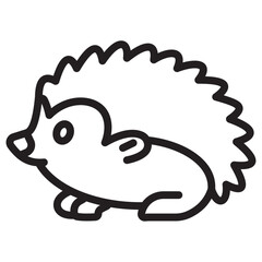 Hedgehog icon vector illustration isolated sign