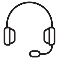 Helpdesk Headphone icon vector illustration isolated sign