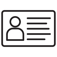 Identification card icon vector illustration isolated sign
