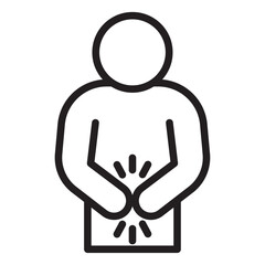 Obraz premium Indigestion icon vector illustration isolated sign