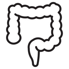 Large intestine icon vector illustration isolated sign