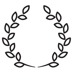 laurel wreath icon vector illustration isolated sign