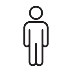Man icon vector illustration isolated sign