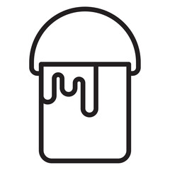paint bucket icon vector illustration isolated sign