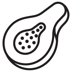 Papaya icon vector illustration isolated sign