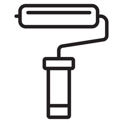 paint roller icon vector illustration isolated sign