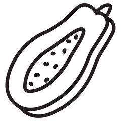 Papaya icon vector illustration isolated sign