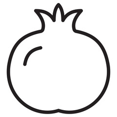 pomegranate icon vector illustration isolated sign