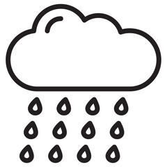Rain icon vector illustration isolated sign