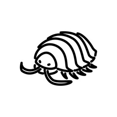 isopod icon vector, line style icon