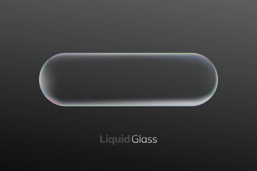 Captivating Glass Blob: Translucent, Round Shape Liquid Element on a Dark Background